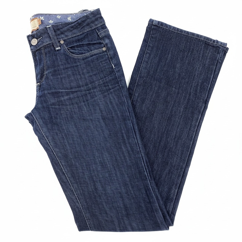PAIGE Dark Wash Low Rise Boot Cut Jeans | Womens 27